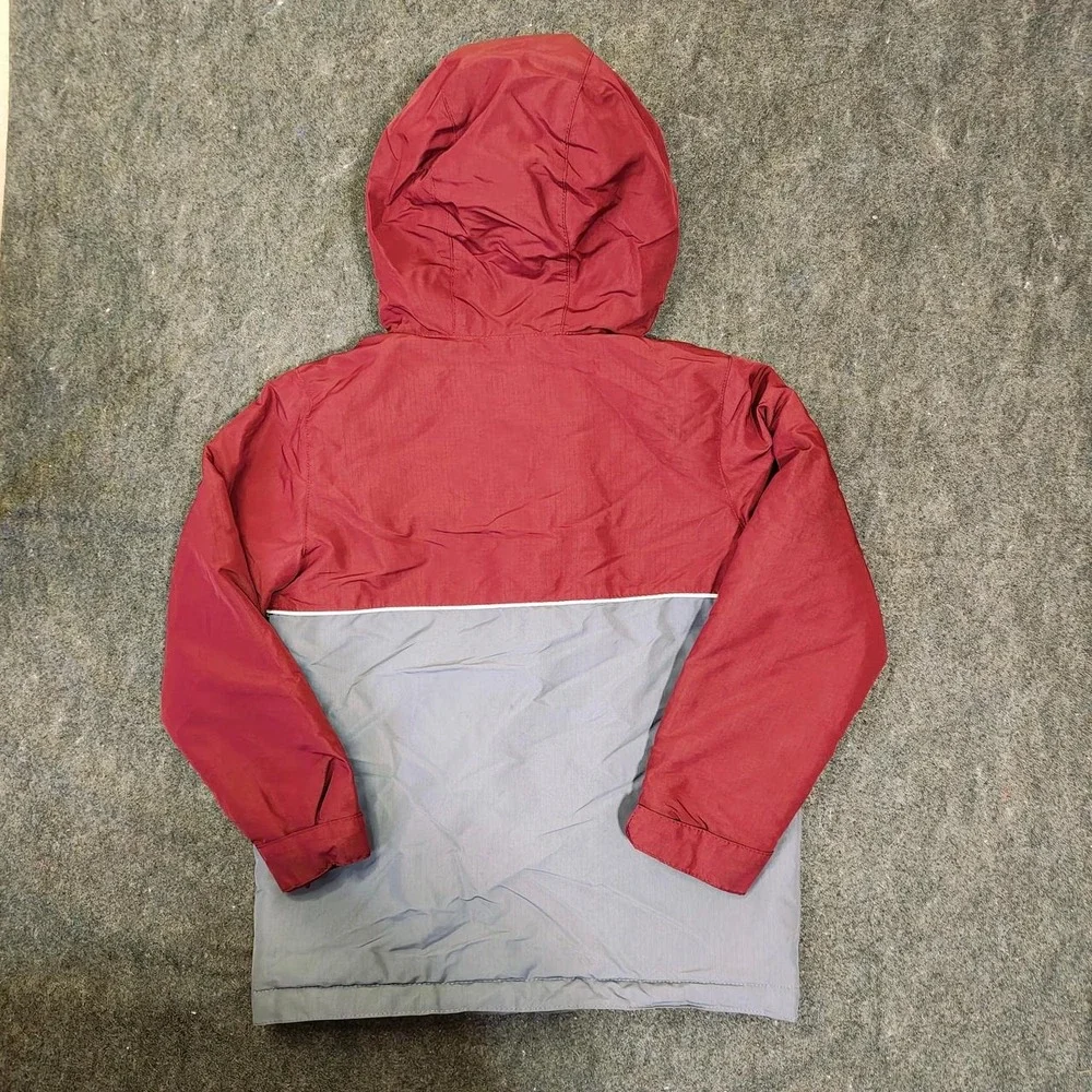 The Childrens Place Kids Red Grey Ski Jacket Hooded Coat Size S 5/6